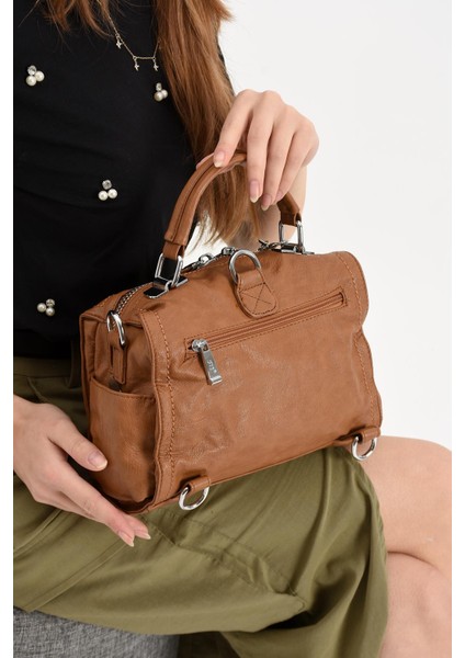 Suni Deri Omuz Çantası Taba (Model: 571-13-17E) modelleri