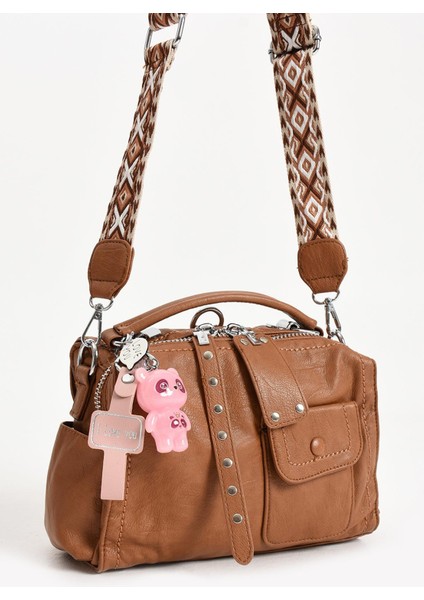 Suni Deri Omuz Çantası Taba (Model: 571-13-17E) fırsatları