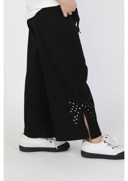 Fiyonk Detaylı Ispanyol Paça Fiyon Işlemeli Nakışlı Fiyonk Basic Alt Üst Kız Çocuk Takım fiyatları