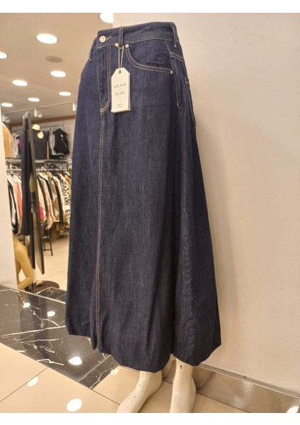 Kadın Altı Büzgülü Uzun Denim Balon Etek fiyatları