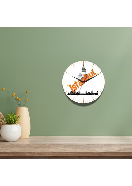 Istanbul Tasarımlı Duvar Cam Saati