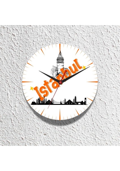 Istanbul Tasarımlı Duvar Cam Saati modelleri