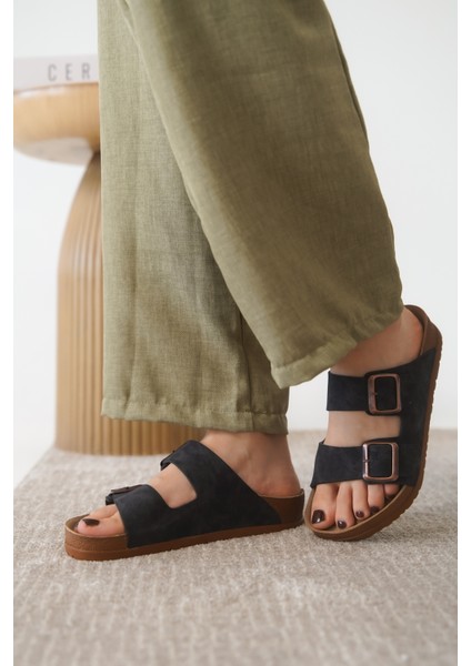 Ortopedik Tokalı Terlik Rahat Siyah modelleri