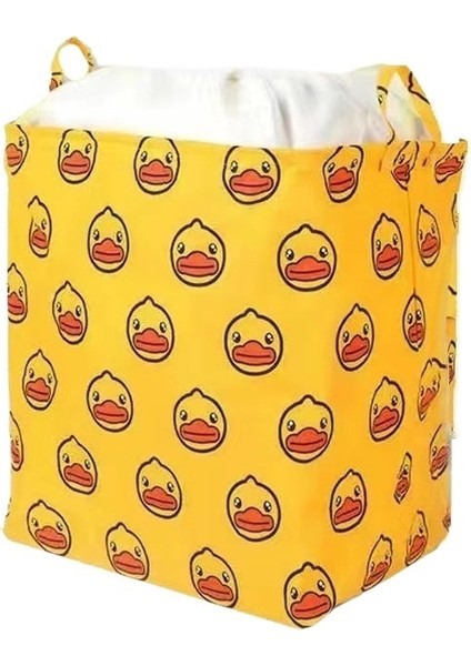 Depolama Sepeti 100L (50x40x50CM) Bağcıklı Kirli Çamaşır Sepeti Taşıma Giysileri Yorgan Saklama Çantası (Yurt Dışından)
