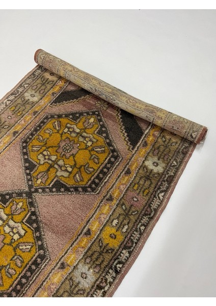 92 x 193 cm Pastel Renkli Vintage Türk Kilim Halısı, El Dokuma, Yün, Bohem Tarzı, Küçük Alan Halısı indirimleri