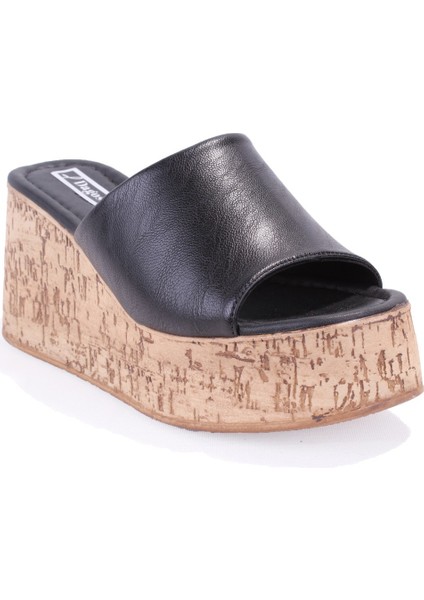 DZA07-8961510 Siyah Ortopedik Günlük Feta Taban Kadın Terlik