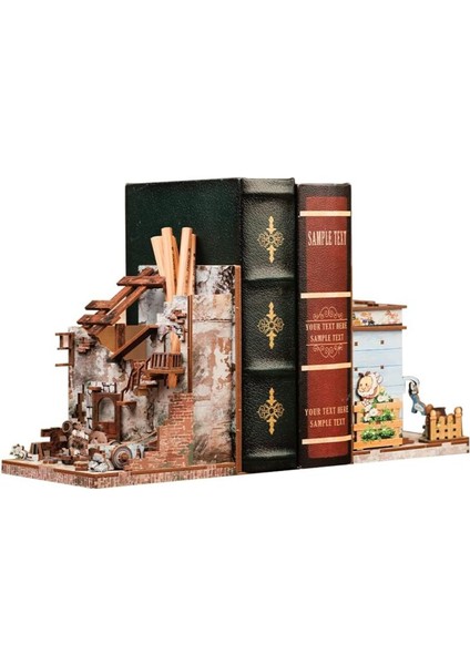 Love And Peace - Book Nook Sihirli Kütüphane Kiti – Dıy Kitap Desteği, Minyatür Kitap Desteği, Kitaplık Dekorasyonu, Diorama Maket Seti, Yetişkinler Için, 2 Adet (IPC01) - Sevgi ve Barış