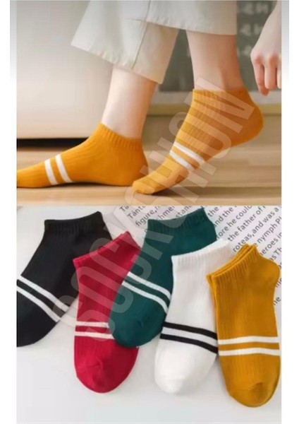 Pamuklu Derbili 5'li Çorap Seti