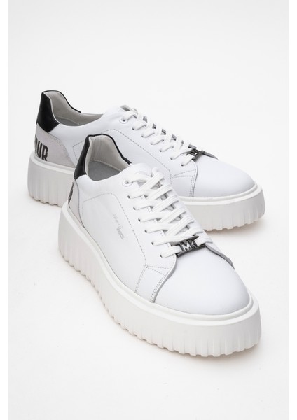 Erkek Kalın Hafif Tabanlı Günlük Ayakkabı Deri Mc 21148 Beyaz fiyatları