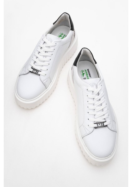 Erkek Kalın Hafif Tabanlı Günlük Ayakkabı Deri Mc 21148 Beyaz indirimleri