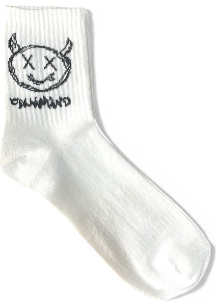 Unisex Basklı Çorap