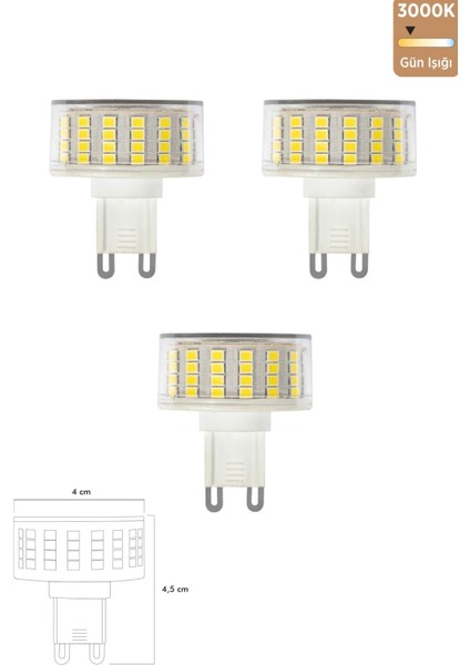 Smd LED Ampul G9 9W 3000K ERD-270