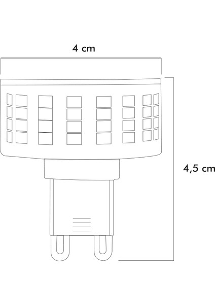 Smd LED Ampul G9 9W 3000K ERD-270
