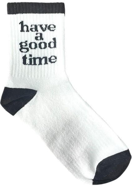 Unisex Basklı Çorap