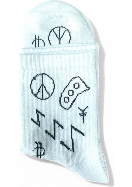 Unisex Basklı Çorap