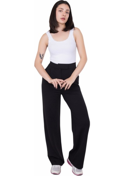 Looksense Kadın Cırtlı Palazo Pantolon 1008