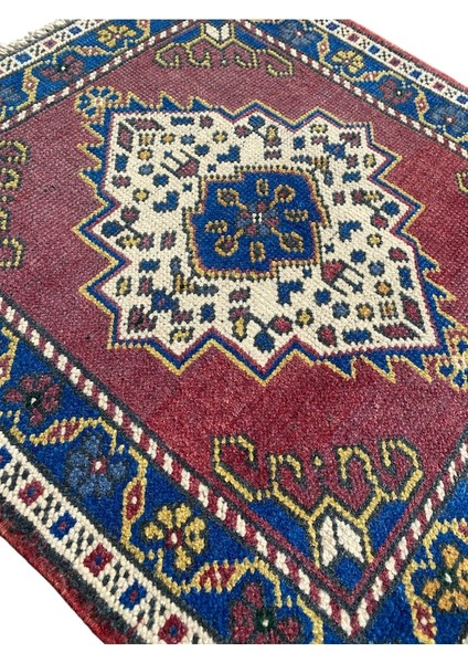 El Dokuma Taşpınar Halısı 57X62 Mor Küçük Halı Yastık Kök Boya fırsatları