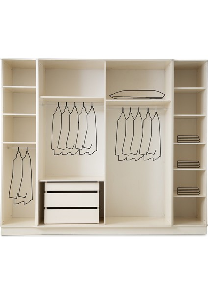 Delüx Mdf 6 Kapaklı Dolap fırsatları