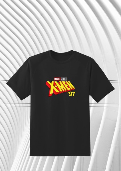 X-Men' 97 Bisiklet Yaka Yüksek Kalite Baskılı Siyah T-Shirt modelleri