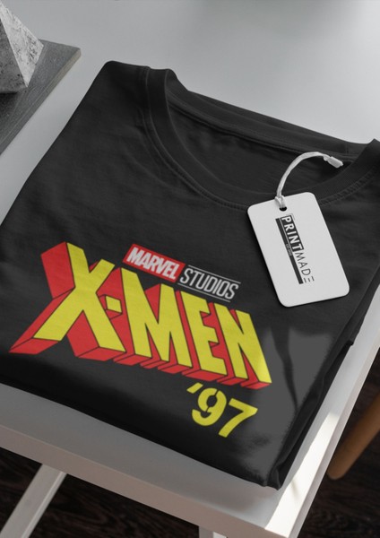 X-Men' 97 Bisiklet Yaka Yüksek Kalite Baskılı Siyah T-Shirt indirimleri