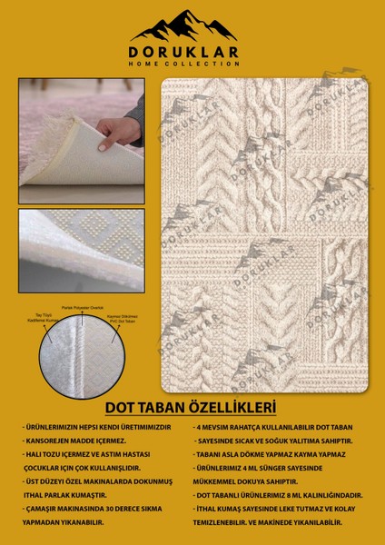 Kaymaz Taban Yıkanabilir Dijital Baskı Dekoratif Modern Desenli Dot Taban Halı Nes V2 Serisi NES030 fiyatları