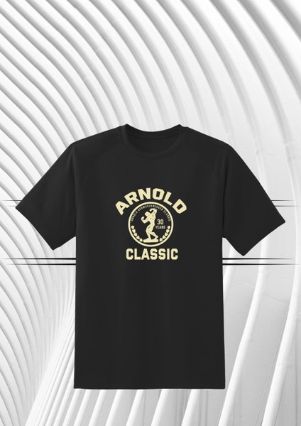 Arnold Classıc Bisiklet Yaka Yüksek Kalite Baskılı Siyah T-Shirt fiyatları