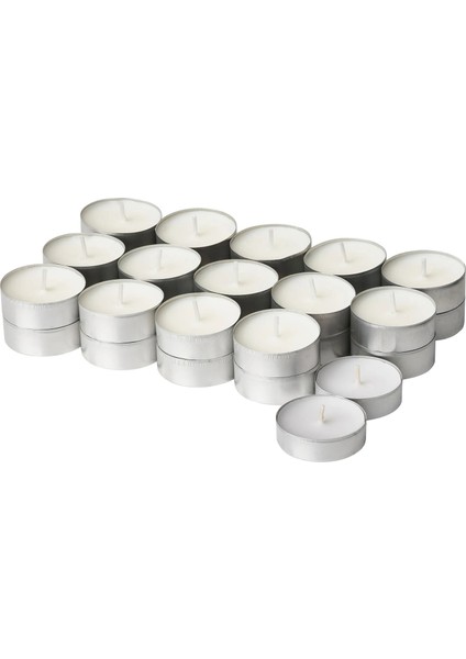 30 Adet Kokulu Tealight Mum Ikea 30'lu Set Dekoratif Mum Beyaz Vanilya Kokulu Mum fırsatları