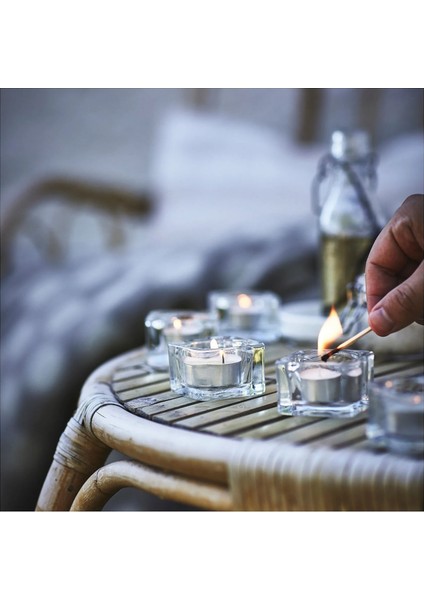 30 Adet Kokulu Tealight Mum Ikea 30'lu Set Dekoratif Mum Beyaz Vanilya Kokulu Mum indirimleri