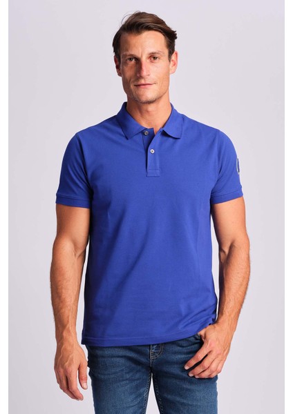 Ruck & Maul Logolu Streç Pamuklu Regular Fit Düğmeli Polo Yaka T Shirt Erkek Polo Yaka T Shirt RMM011300002 23309
