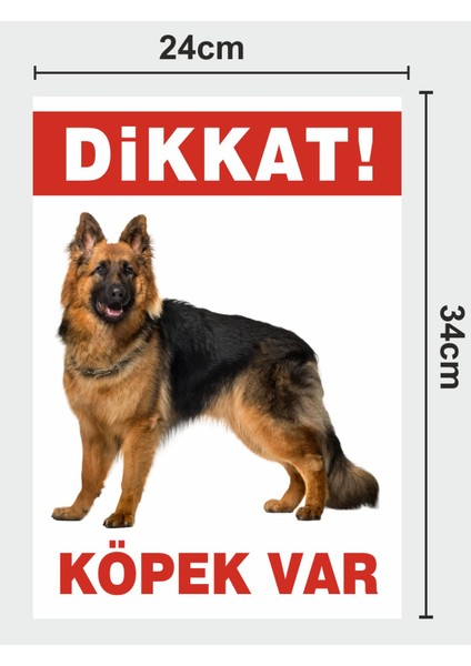 Dikkat Köpek Var Polikarbon Levha Tabela 24X34CM fiyatları