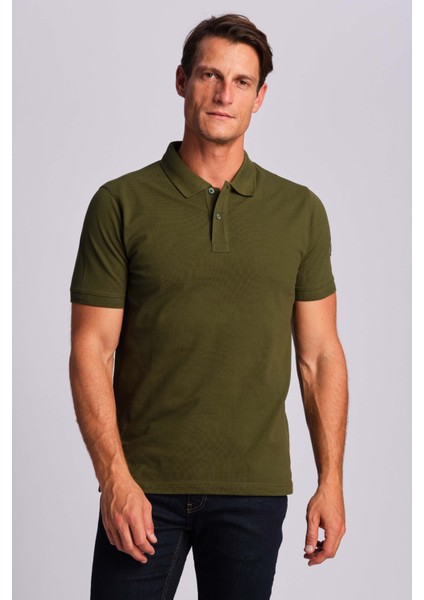 Ruck & Maul Logolu Streç Pamuklu Regular Fit Düğmeli Polo Yaka T Shirt Erkek Polo Yaka T Shirt RMM011300002 23309