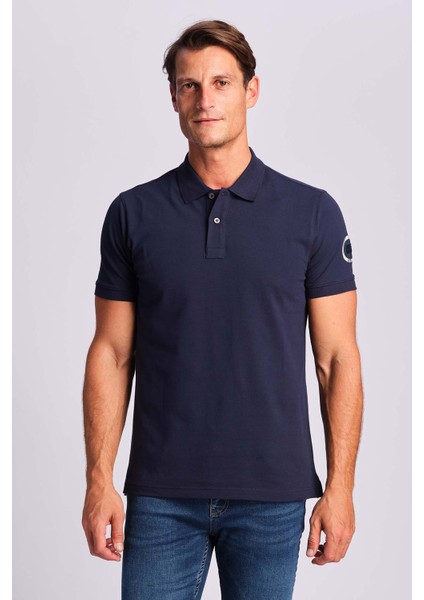 Ruck & Maul Logolu Streç Pamuklu Regular Fit Düğmeli Polo Yaka T Shirt Erkek Polo Yaka T Shirt RMM011300002 23309