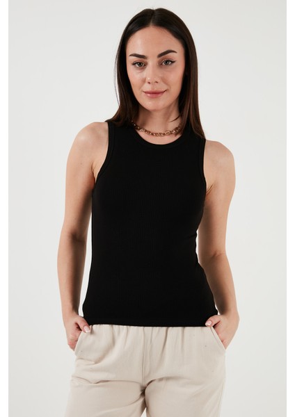 Slim Fit Halter Yaka Fitilli Atlet Bayan Atlet 25Y0479K1