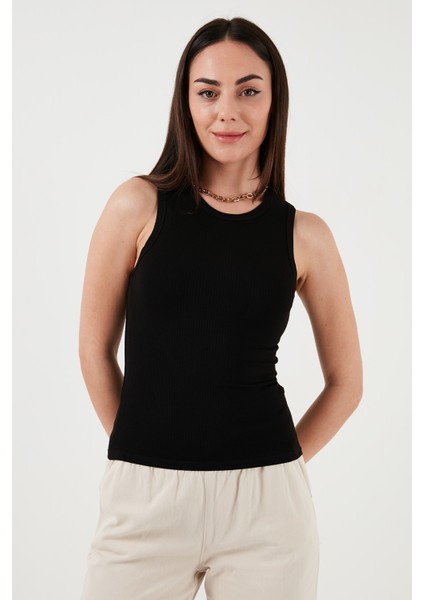 Slim Fit Halter Yaka Fitilli Atlet Bayan Atlet 25Y0479K1