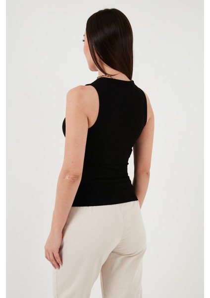 Slim Fit Halter Yaka Fitilli Atlet Bayan Atlet 25Y0479K1