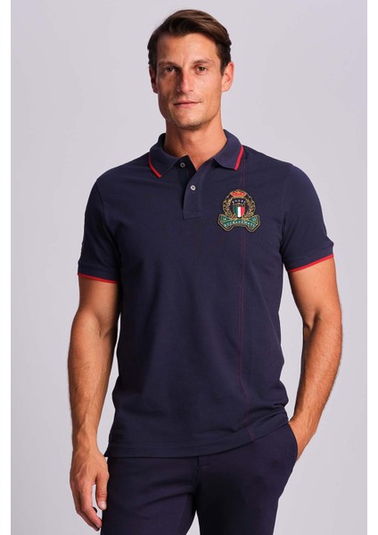 Ruck & Maul Streç Pamuklu Regular Fit Düğmeli Polo Yaka T Shirt Erkek Polo Yaka T Shirt RMM015000010 24966