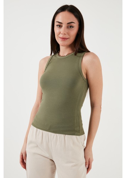 Slim Fit Halter Yaka Fitilli Atlet Bayan Atlet 25Y0479K1 modelleri