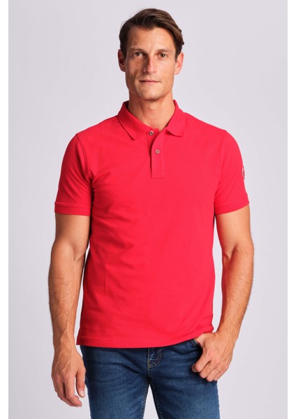 Ruck & Maul Logolu Streç Pamuklu Regular Fit Düğmeli Polo Yaka T Shirt Erkek Polo Yaka T Shirt RMM011300002 23309