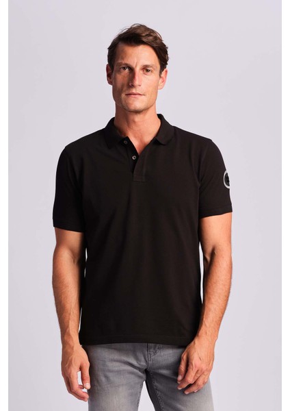 Ruck & Maul Logolu Streç Pamuklu Regular Fit Düğmeli Polo Yaka T Shirt Erkek Polo Yaka T Shirt RMM011300002 23309