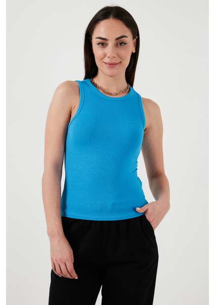Slim Fit Halter Yaka Fitilli Atlet Bayan Atlet 25Y0479K1