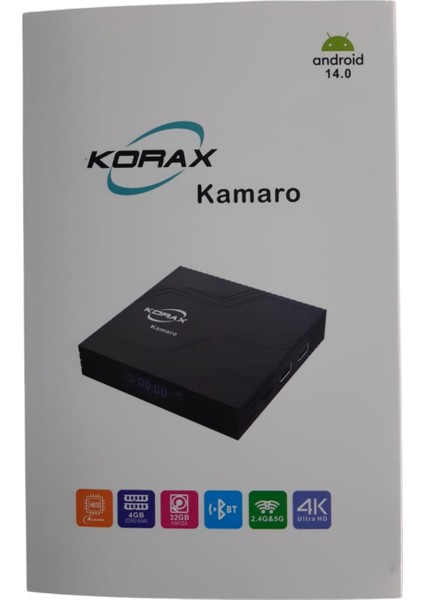 Kamaro 4K Ultra Hd Android 14.0 Ses Komutlu Tv Box Media Player
