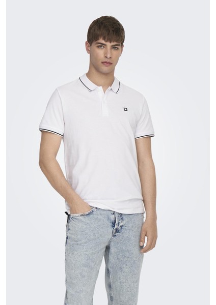 Onsfletcher Pamuklu Regular Fit Düğmeli Polo Yaka T Shirt Erkek Polo Yaka T Shirt 22024827
