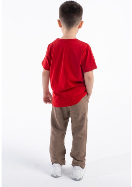 Erkek Çocuk Türk Bayraklı Kırmızı Tshirt Penye fırsatları
