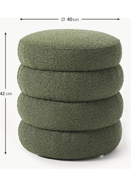 Most Twister Puf 11 Yeşil Bukle Kumaş (Evinize Teslim)