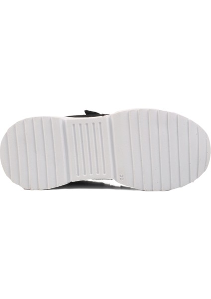 Siyah Beyaz Cırtlı Fileli Hafif Çocuk Spor Ayakkabı 2320 F indirimleri