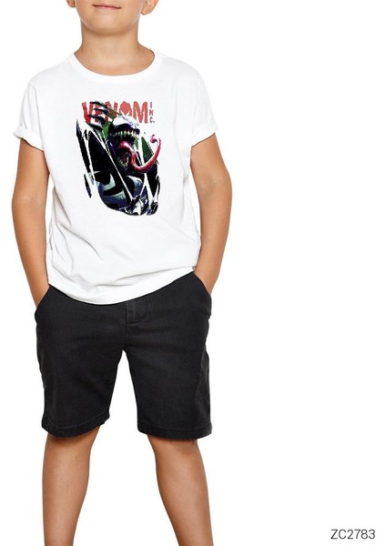 Venom Shred Beyaz Çocuk Tişört
