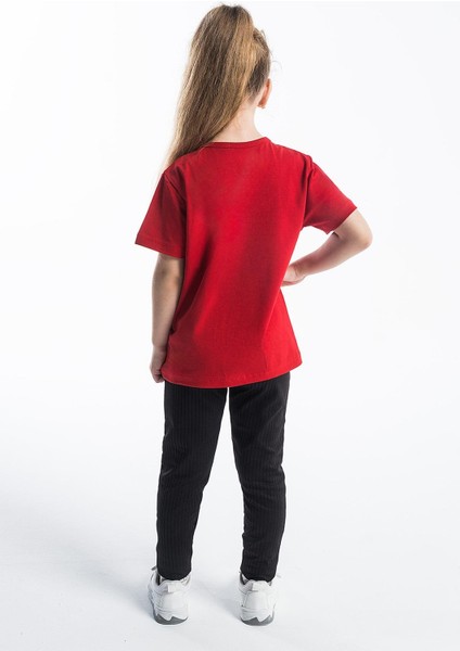 Kız Çocuk Türk Bayraklı Kırmızı Tshirt Penye fiyatları