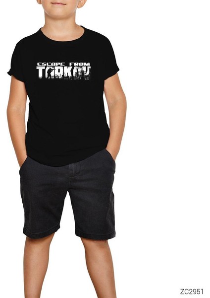 Escape From Tarkov Logo Siyah Çocuk Tişört