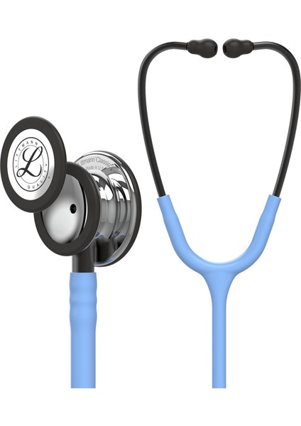 3m Classic Stetoskop 5959 Açık Mavi Hortum, Cilalı Duman Rengi Dinleme Çanı ve Diyafram