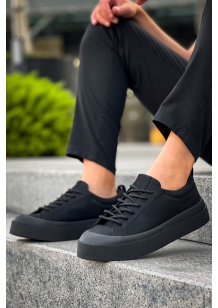ET500 Özel Termo Taban Siyah Renk Casual Erkek Ayakkabı